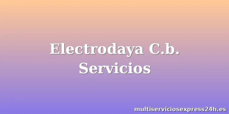Electrodaya C.b. Servicios