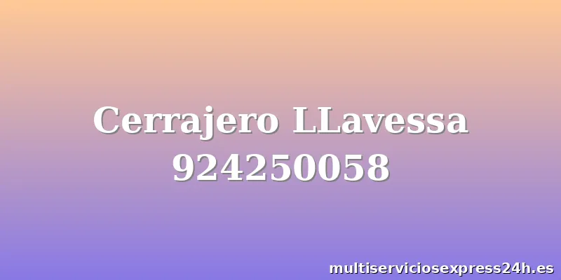 Cerrajero LLavessa 924250058
